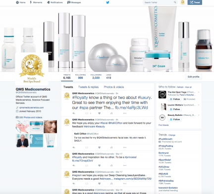 twitter social media skincare